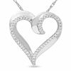 Thumbnail Image 1 of 1/6 C.T. T.W. Diamond Heart Pendant in Sterling Silver