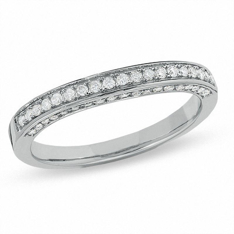 Main Image 1 of 1/4 CT. T.W. Diamond Pavé Band in 14K White Gold