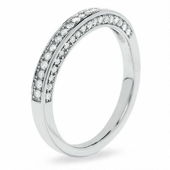 1/4 CT. T.w. Diamond Pavé Band in 14K White Gold