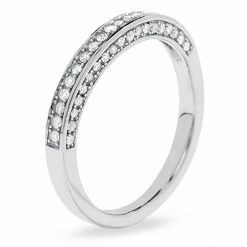 Main Image 2 of 1/4 CT. T.W. Diamond Pavé Band in 14K White Gold