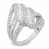 Thumbnail Image 2 of 3/4 CT. T.W. Diamond Double Ribbon Ring in 14K White Gold