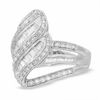 Thumbnail Image 3 of 3/4 CT. T.W. Diamond Double Ribbon Ring in 14K White Gold