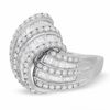 Thumbnail Image 3 of 1-1/2 CT. T.W. Diamond Ribbon Loop Ring in 14K White Gold