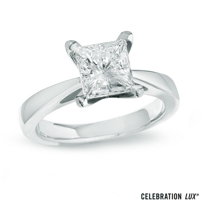 Celebration Lux® 2 CT. Princess-Cut Diamond Solitaire Engagement Ring in 14K White Gold (I/SI2)