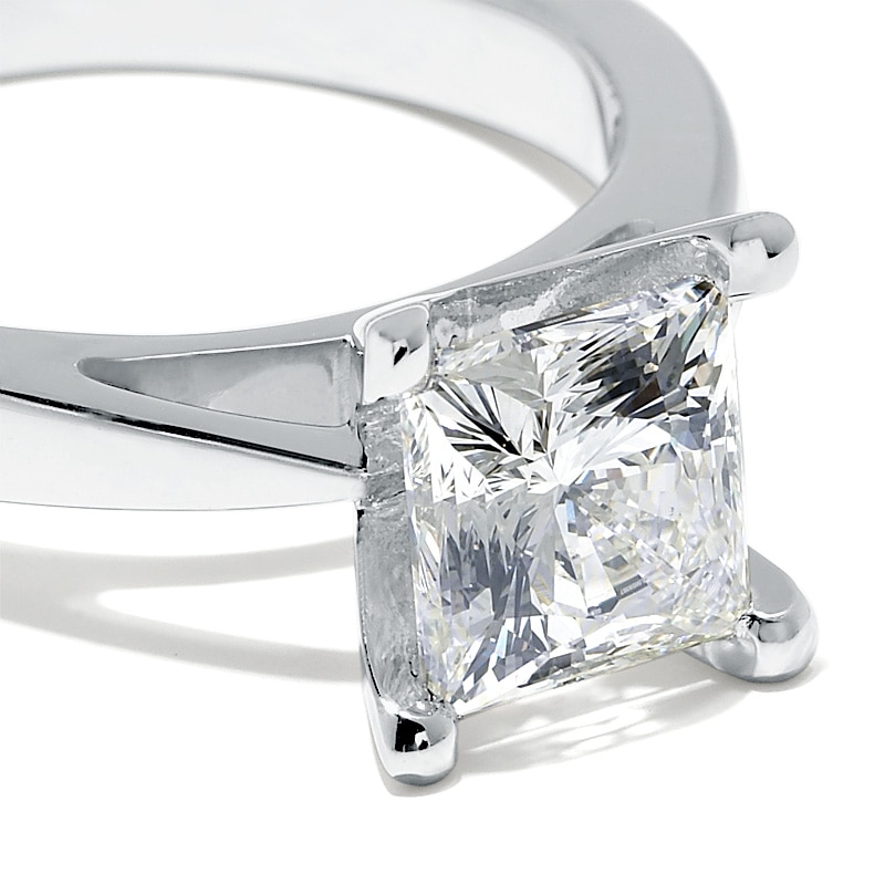 Celebration Lux® 2 CT. Princess-Cut Diamond Solitaire Engagement Ring in 14K White Gold (I/SI2)