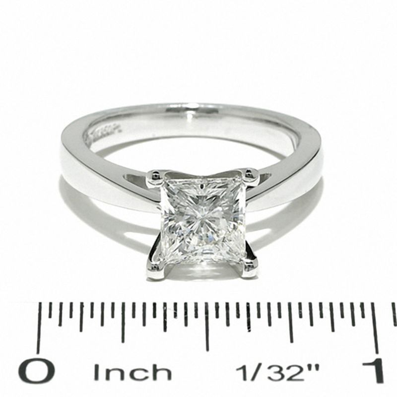 Celebration Lux® 2 CT. Princess-Cut Diamond Solitaire Engagement Ring in 14K White Gold (I/SI2)