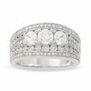 Thumbnail Image 0 of 2 CT. T.W. Diamond Past Present Future® Double Row Ring in 14K White Gold