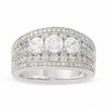 Thumbnail Image 1 of 2 CT. T.W. Diamond Past Present Future® Double Row Ring in 14K White Gold