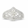 Thumbnail Image 1 of 1/2 CT. T.W. Diamond Scallop Kite Ring in 14K White Gold