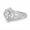 Thumbnail Image 3 of 1/2 CT. T.W. Diamond Scallop Kite Ring in 14K White Gold