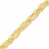 Thumbnail Image 1 of 14K Gold Braided Bead Snake Bracelet - 7.25"