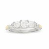 Thumbnail Image 1 of 1 CT. T.W. Diamond Three Stone Trellis Ring in 14K White Gold