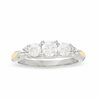 Thumbnail Image 0 of 1 CT. T.W. Diamond Three Stone Trellis Ring in 14K White Gold