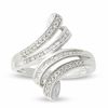 Thumbnail Image 1 of 1/5 CT. T.W. Diamond Spiral Ring in 10K White Gold