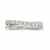 Thumbnail Image 1 of 1/2 CT. T.W. Diamond Channel Crossover Band in 14K White Gold