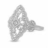 Thumbnail Image 3 of 1/7 CT. T.W. Diamond Vintage Kite Ring in 10K White Gold