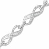 Thumbnail Image 1 of 1 CT. T.W. Diamond Bow Bracelet in 10K White Gold