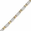 Thumbnail Image 1 of 1/2 CT. T.W. Diamond Fashion "X" Bracelet in 10K Two-Tone Gold