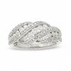 Thumbnail Image 1 of 1 CT. T.W. Diamond Three Row Swirl Band in 14K White Gold
