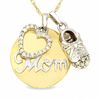 Thumbnail Image 1 of 1/10 CT. T.W. Diamond Accent "Mom" Pendant in 10K Two-Tone Gold