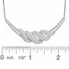 Thumbnail Image 2 of 1 CT. T.W. Diamond Melee Ribbon Necklace in 14K White Gold