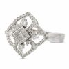 Thumbnail Image 3 of 1/2 CT. T.W. Diamond Open Kite Ring in 14K White Gold