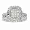 Thumbnail Image 1 of 1 CT. T.W. Diamond Double Frame Ring in 14K White Gold