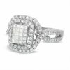 Thumbnail Image 3 of 1 CT. T.W. Diamond Double Frame Ring in 14K White Gold