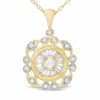 Thumbnail Image 1 of 1/3 CT. T.W. Diamond Sun Pendant in 14K Gold