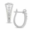 Thumbnail Image 1 of 1/2 CT. T.W. Diamond Neck Tie Earrings in 14K White Gold