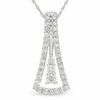 Thumbnail Image 1 of 1/2 CT. T.W. Diamond Neck Tie Pendant in 14K White Gold