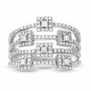 Thumbnail Image 1 of 1/2 CT. T.W. Diamond Four Row Square Ring in 14K White Gold
