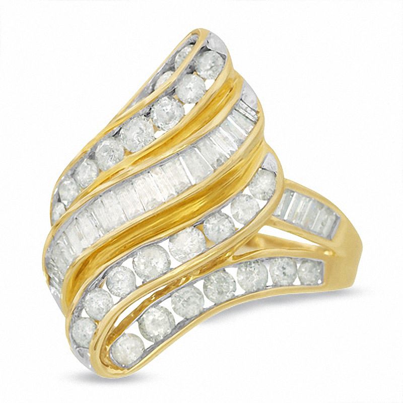 Main Image 2 of 2 CT. T.W. Diamond Seashell Ring in 10K Gold