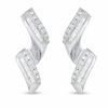Thumbnail Image 1 of 1/2 CT. T.W. Diamond Zig-Zag Earrings in 14K White Gold