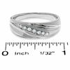 Thumbnail Image 2 of 1/8 CT. T.W. Diamond Seven Stone Slant Band in 10K White Gold