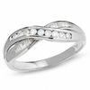 Thumbnail Image 0 of 1/4 CT. T.W. Diamond Crossover Band in 14K White Gold