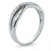Thumbnail Image 2 of 1/4 CT. T.W. Diamond Crossover Band in 14K White Gold