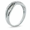 Thumbnail Image 1 of 1/4 CT. T.W. Diamond Crossover Band in 14K White Gold