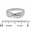 Thumbnail Image 2 of 1/4 CT. T.W. Diamond Crossover Band in 14K White Gold