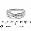 Thumbnail Image 3 of 1/4 CT. T.W. Diamond Crossover Band in 14K White Gold