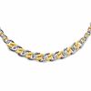 Thumbnail Image 1 of 14K Two-Tone Gold Horseshoe Link Necklace - 17"