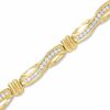 Thumbnail Image 1 of 1 CT. T.W. Diamond Feather "S" Bracelet in 10K Gold