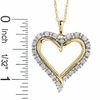 Thumbnail Image 2 of 1 CT. T.W. Diamond Heart Pendant in 10K Gold