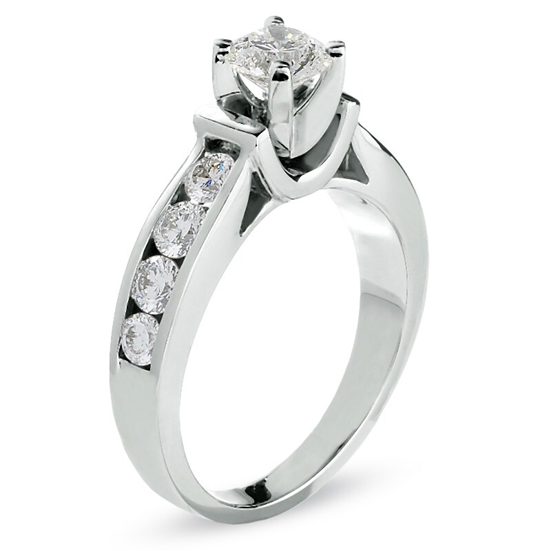 Main Image 3 of Celebration Lux® 1-1/2 CT. T.W. Diamond Engagement Ring in 18K White Gold (I/SI2)