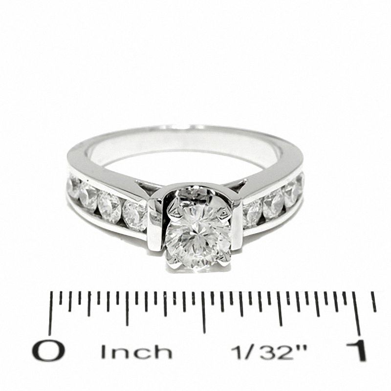 Main Image 4 of Celebration Lux® 1-1/2 CT. T.W. Diamond Engagement Ring in 18K White Gold (I/SI2)