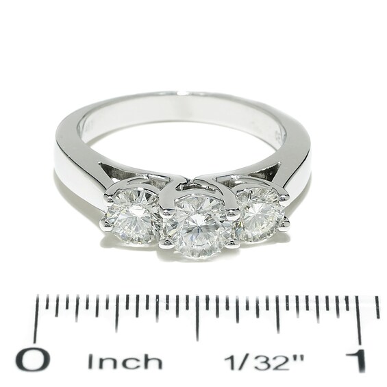 Celebration LuxÂ® 1-1/2 CT. T.w. Certified Diamond Three Stone Ring in 18K White Gold (I/Si2