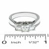 Thumbnail Image 3 of Celebration Lux® 1 CT. T.W. Princess-Cut Diamond Three Stone Ring in 14K White Gold (I/SI2)