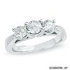 Thumbnail Image 1 of Celebration Lux® 1 CT. T.W. Certified Diamond Three Stone Ring in 14K White Gold (I/SI2)