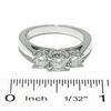 Thumbnail Image 4 of Celebration Lux® 1 CT. T.W. Certified Diamond Three Stone Ring in 14K White Gold (I/SI2)