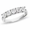 Thumbnail Image 1 of Celebration Lux® 1 CT. T.W. Diamond Five Stone Ring in 18K White Gold (I/SI2)